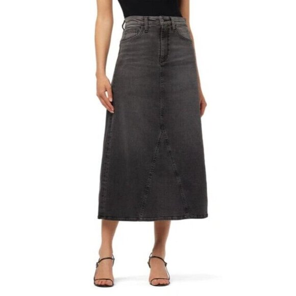 Joe's Denim Faye Skirt in Faded Black Gray Midi/Maxi - 27 - NWT - Picture 7 of 7